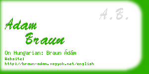adam braun business card
