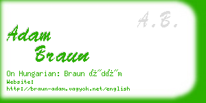 adam braun business card